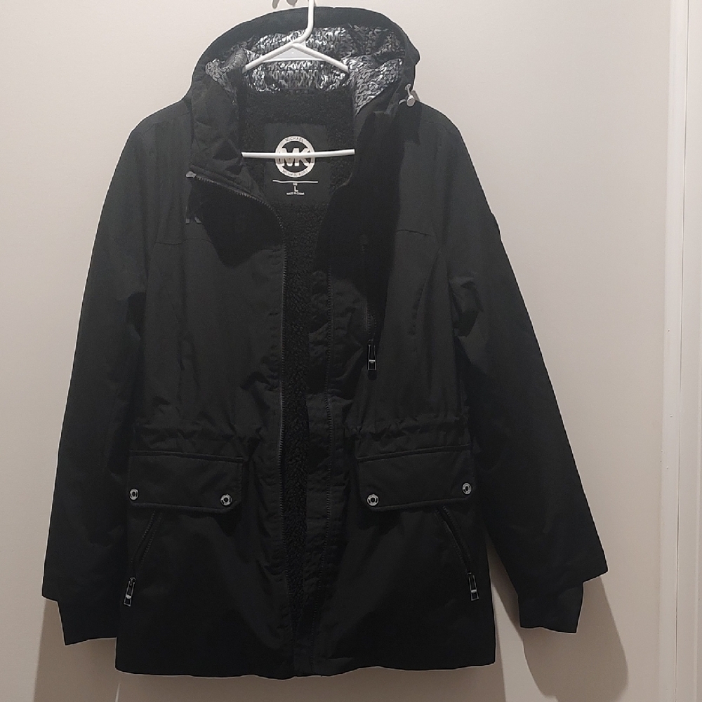 Black Hooded Utility Anorak Parker Style Jacket Vacation Gorpcore Granola Girl